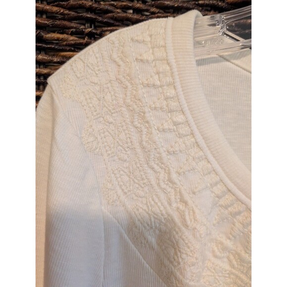 Lucky Brand Embroidered Henley Tee Shirt Womens XL Elena Gilbert Vampire Diaries - Picture 3 of 7